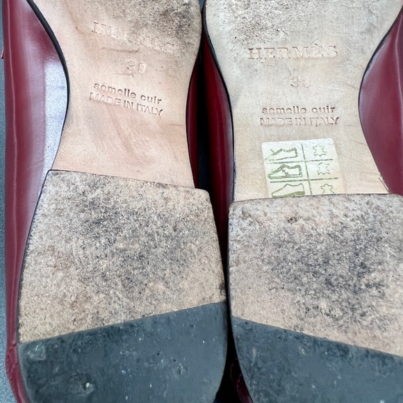 Hermes Red Glossy Red Patent Leather loafer - Picture 6 of 8